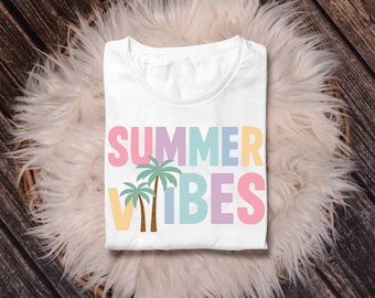 Retro Summer Vibes PNG SVG: Sublimation Shirt Design (Digital Download)