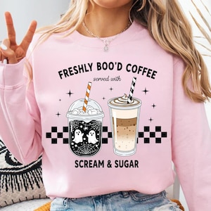 Freshly Boo’d Coffee PNG, Coffee PNG, Halloween PNG, Digital Design, Shirt Design, Trendy Halloween,, Halloween Coffee