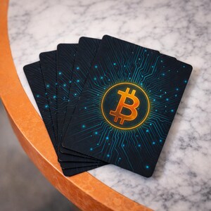 Poker Playing Cards - Bitcoin Art | Unique Card Deck | Bitcoin Gift | Casino Party Favors | Poker Night Essentials | Collectible Deck
