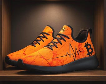 Bitcoin Sneakers | Crypto Streetwear Shoes | Unisex BTC Mesh Sneakers