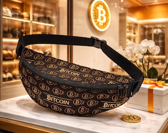 Sac banane Bitcoin | Sac bandoulière crypto | Sac banane BTC | Streetwear de voyage et festival