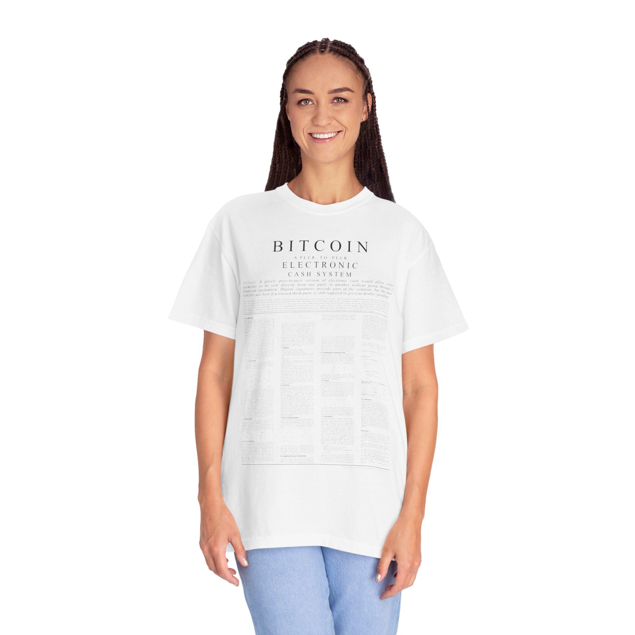 Bitcoin Whitepaper T-shirt, Crypto Currency Shirt, Unisex Tee, Garment-dyed  Top, Cryptocurrency Apparel, Finance Gift - Etsy Canada