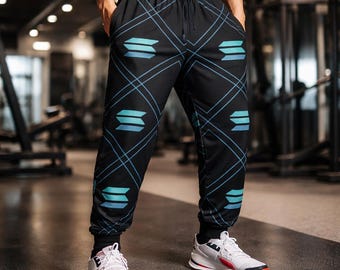 Pantalon de jogging Solana pour homme – Jogging Crypto | Pantalon streetwear SOL | Vêtements Web3 | Jogging Blockchain | Imprimé intégral | Cadeau Solana