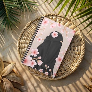 A5 Islamic Niqabi Spiral Journal: Floral Muslim Notebook, Eid & Ramadan Gift