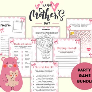 Mothers Day Games | Mother&#39;s Day Printable | Happy Mother&#39;s Day | Mum&#39;s Day Games | Mother&#39;s Day Brunch Games | Downloadable Games | Mama