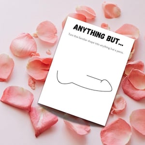 Dirty Bachelorette Party Game Printable | Funny Anything But Drawing Challenge | Naughty Bridal Shower Hen Party Game for Adults