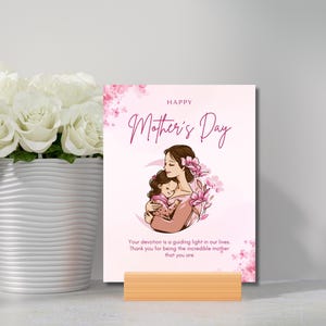 Mother’s Day Card | Printable Mother’s Day Greeting Card | Digital Download | Floral Card for Mom | Instant Download