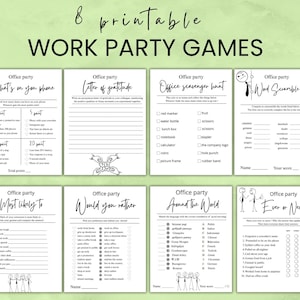 Editable Office Party Games | Work Party Games | Team Meeting | Work Happy Hour Idea | Staff Appreciation Activities | Printable Bundle