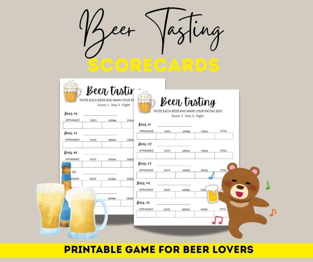 Beer Tasting Card | Printable Oktoberfest Beer Tasting Scorecard ...