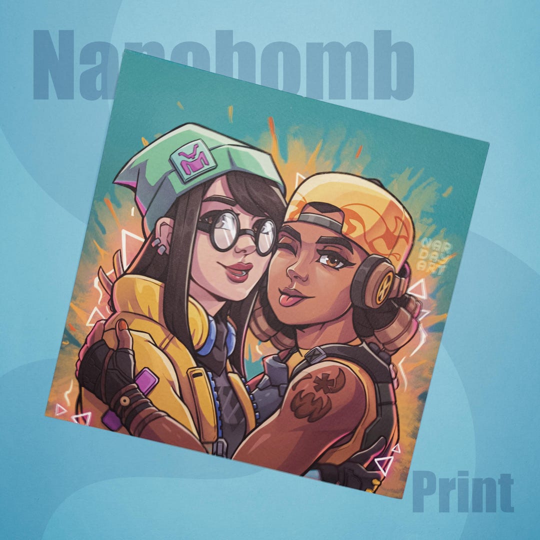 Killjoy X Raze Card Nanobomb | Print | Valorant | Killjoy, Raze, FPS, Illustration, Poster ...