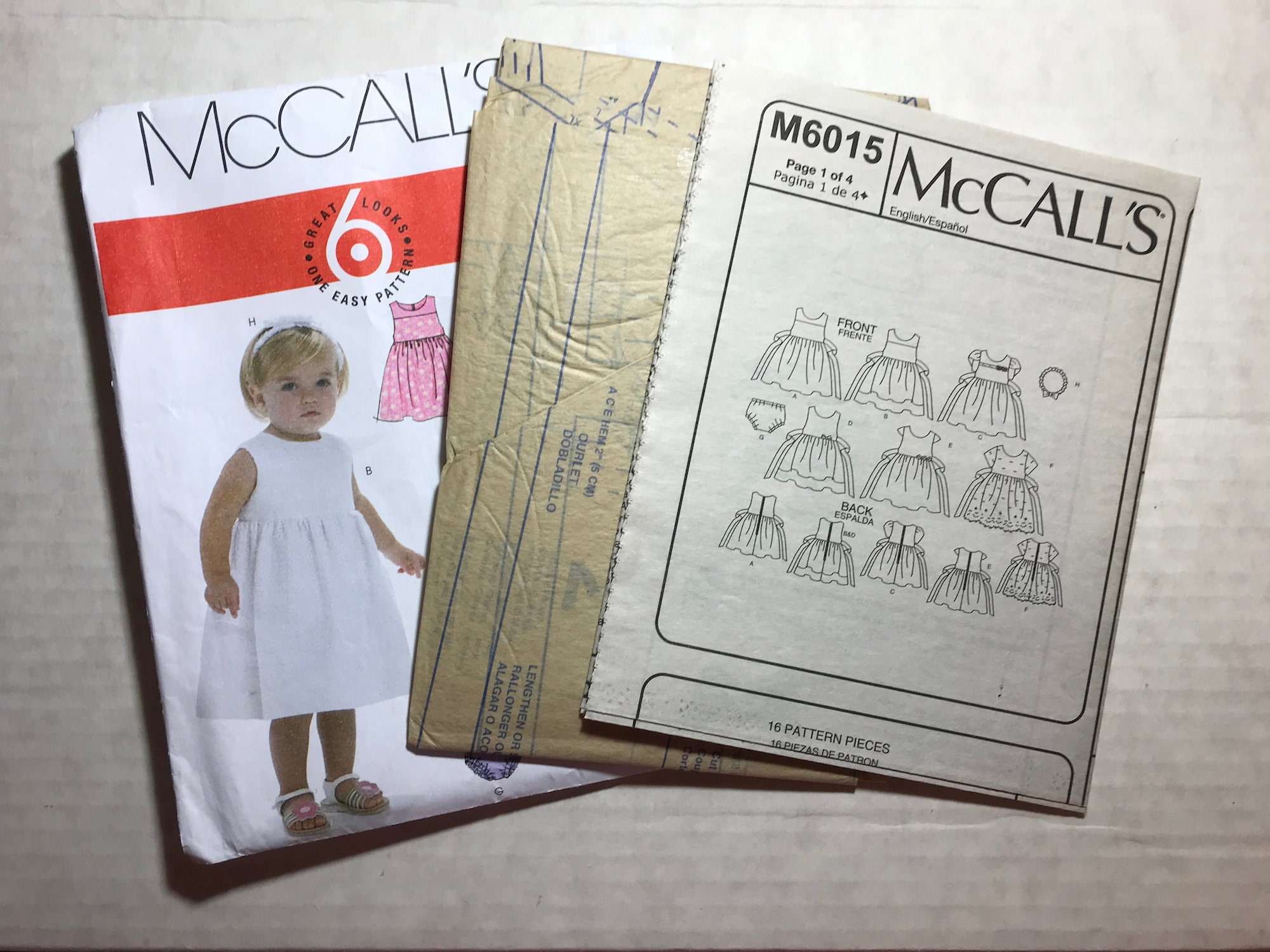 McCalls Sewing Pattern 6015, 1007993