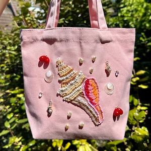 Perlen bestickte Tasche, Hand bestickte Tasche, Bead Embroidery, Geschenk, Accessoire, Canvas Tasche, Beutel
