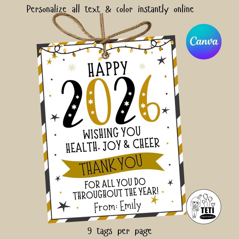 New Year S Thank You Gift Tags 2026 Employee Coworker Staff Team Il 794xN.7538503174 Sr22 