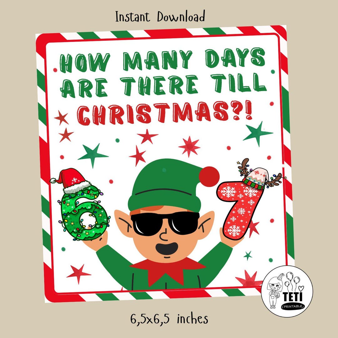 Elf Christmas Countdown Printable, 67 Props (instant Download) - Etsy