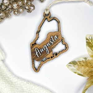 Custom Maine Cutout Ornament
