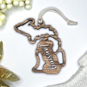 Custom Michigan Cutout Ornament