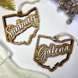 Custom Ohio Cutout Ornament