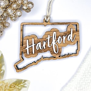 Custom Connecticut Cutout Ornament