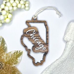 Illinois Cutout Ornament