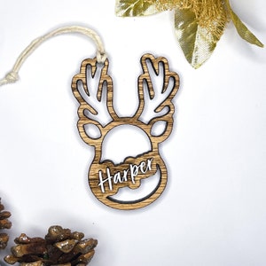 Reindeer Cutout - Custom Name Tag
