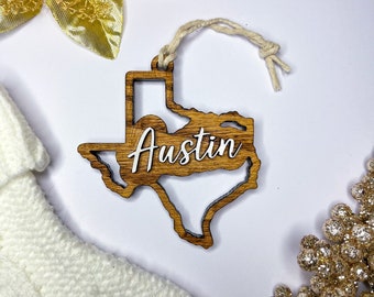 Custom Texas Cutout Ornament