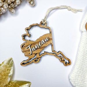 Custom Alaska Cutout Ornament