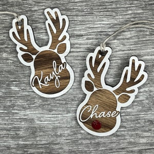 Reindeer Custom Name Tag