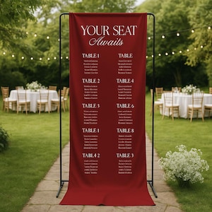 Fabric Seating Chart, Personalized Wedding Seating Chart Sign, Wedding Seating Chart, Wedding Sign, Fabric Sign, Modern Wedding Fabric Sign