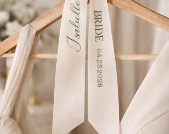Personalized Wedding Ribbon Place Cards, Custom Name Tags, Wedding Ribbons, Custom Wedding Decor, Satin Ribbons, Wedding Name Tags