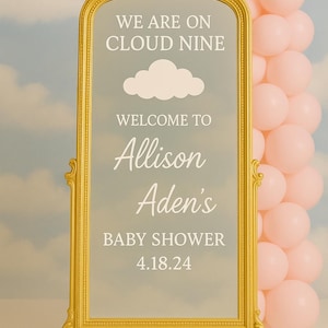 Custom Baby Shower Decal, Gender Reveal Decal, Baby Shower Welcome Sign, Custom Sticker, Custom Vinyl Decal, Boho Baby Shower Decor