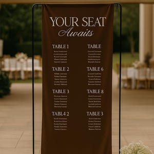 Linen Seating Chart, Personalized Wedding Seating Chart Sign, Wedding Seating Chart, Wedding Sign, Fabric Sign, Modern Wedding Linen Sign
