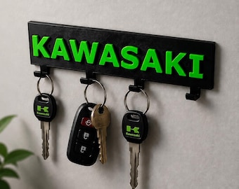 Kawasaki Inspired Motorcycle Key Rack/Holder