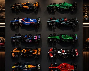 Lego Formula 1 Speed Champions Compatible Wall Mount Horizontal
