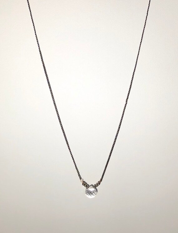 Oxidized Silver Chain Necklace - Etsy 