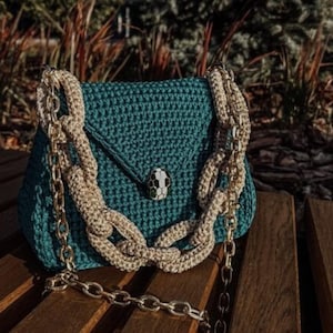 Häkelanleitung Damen Handtasche PDF Instant Download Vegan Crossbody Top Handle kleine Geldbörse Clutch Schultertasche Häkelanleitung