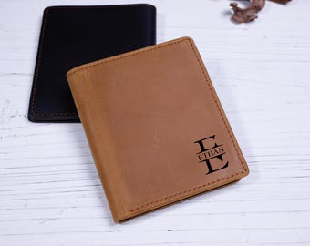 Personalized Football Wallet Gift – Engraved Coach or Boyfriend Present, Custom Leather Wallet with Name, Logo or Image