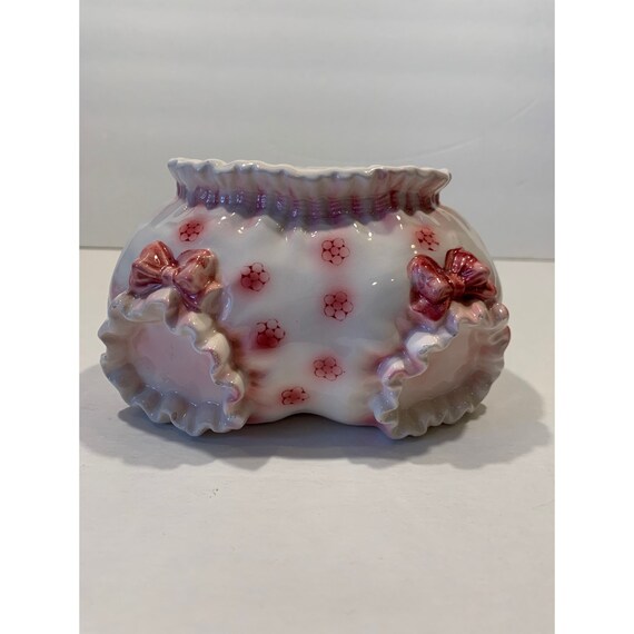 Lefton Baby Girl Diaper Bloomers Planter Pink Polka Dots Etsy