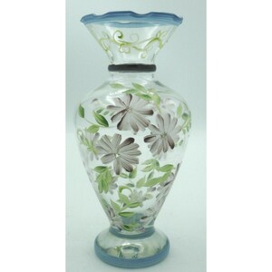 Tracy Porter Hand Painted Floral Aster Blooms Vase Ruffle Top
