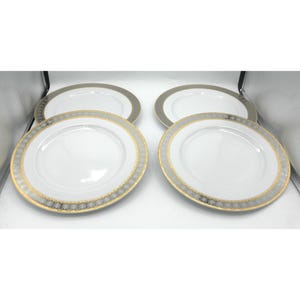 Platinum with Gold by Thun Baum Brothers Dinner Plates Set of 4 THUPLWG