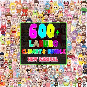 600+ Labubu Clipart Mega Bundle, Labubu PNG Bundle, Labubu Clipart, Labubu Bundle PNG, 600 Niedlicher Cartoon Digitaler Download, La bubu PNG.