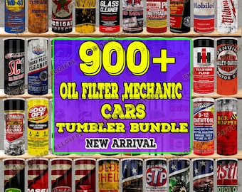 Car Mechanic Oil Filter Tumbler Wrap Bundle (Digital Download)