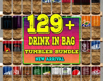 Liquor & Soda Tumbler Wrap Bundle: 20oz Sublimation PNG Designs (Digital Download