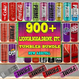 Liquor & Soda Tumbler Wrap Bundle: 20oz Sublimation PNG (Digital Download