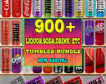 Liquor & Soda Tumbler Wrap Bundle: 20oz Sublimation PNG (Digital Download