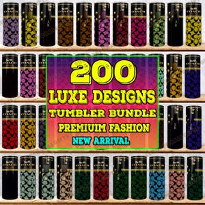 Luxury Bag Tumbler Wrap Bundle | 20oz Sublimation PNG | Designer Purse & Leather Fashion Wraps | Instant Download for Tumbler Designs