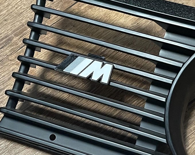BMW E30 "Monochrome" Front Grill M-Badge (M-tech)