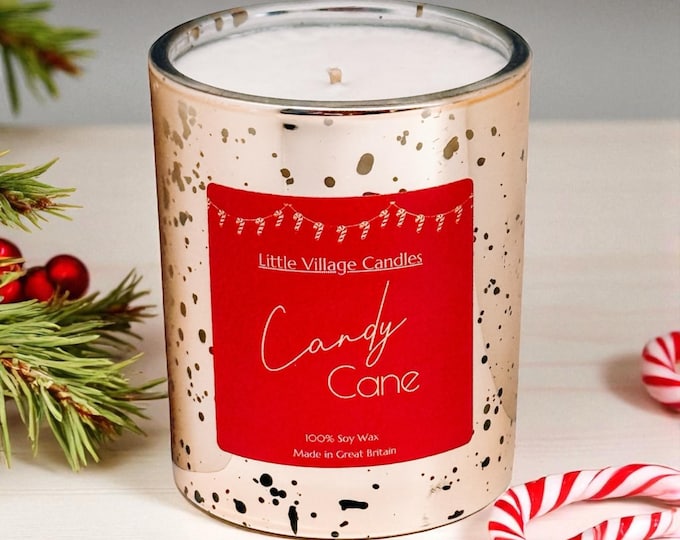 Featured listing image: Candy Cane Christmas Candle