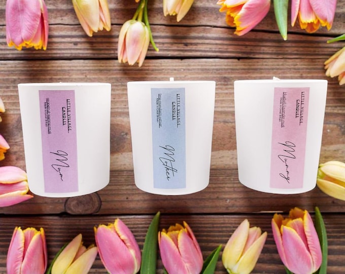 Featured listing image: Mother's Day Candle Trio: A thoughtful candle bundle, beautifully wrapped and ready to gift.