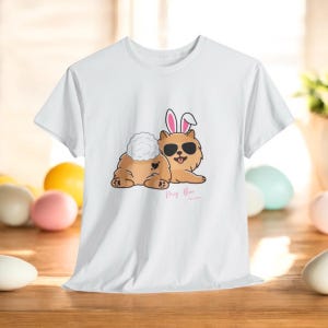 Dog Bunny Graphic Tee Shirt, Unisex  Pet Lovers Gift, Fun Graphic Tee, Casual Wear, Cute Humor Shirt, Bunny Ears, My Boo