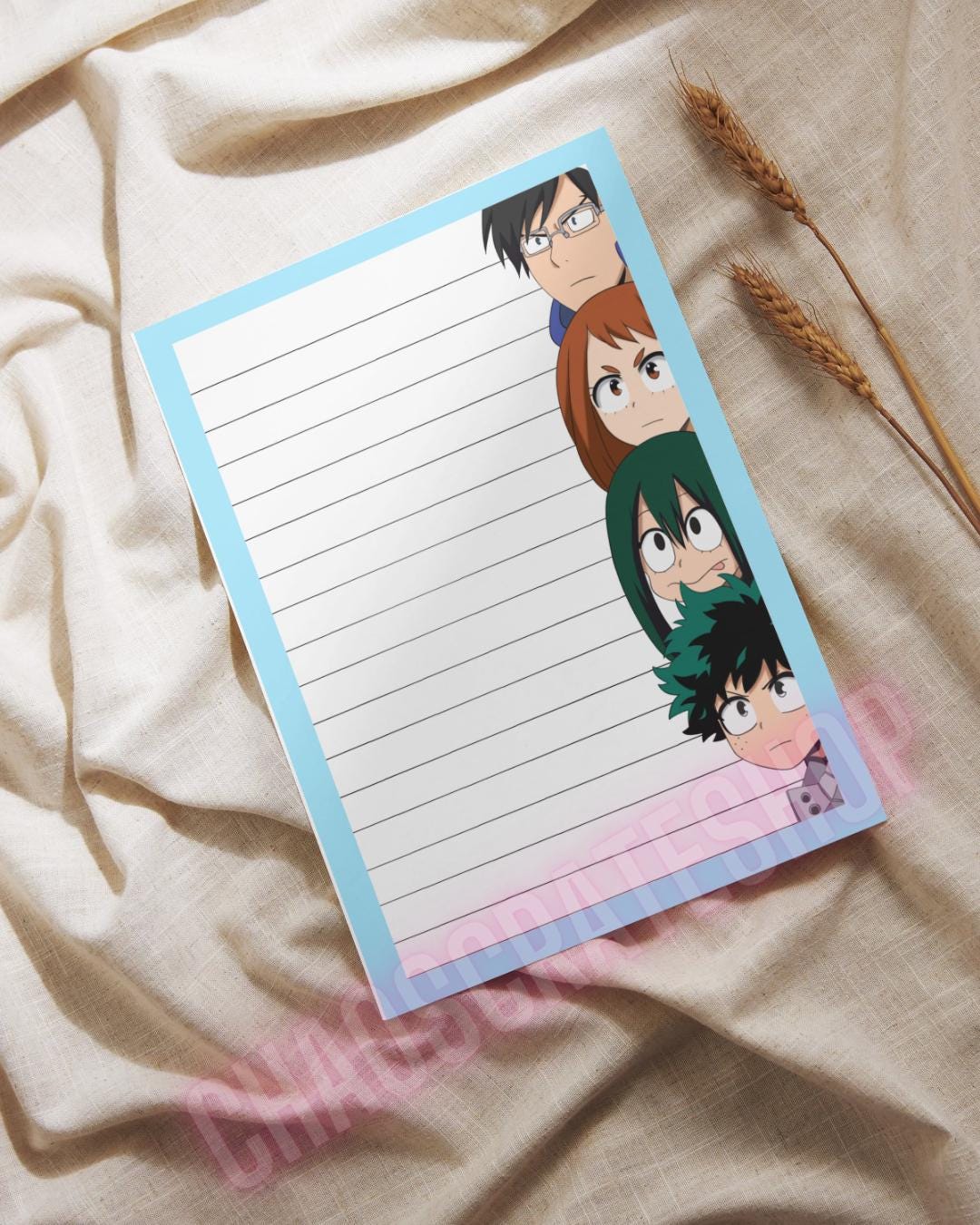 Hero Anime Notepad - Etsy